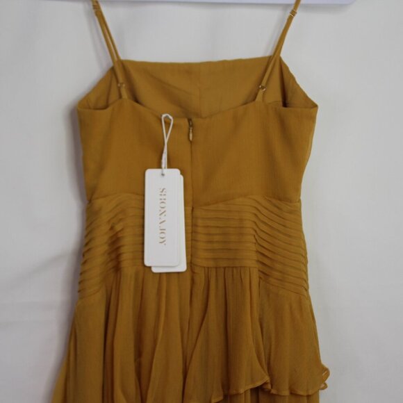 NEW Shona Joy Iris Pin Frill Midi Dress in Saffon Yellow Size Xtra Small - Picture 7 of 14